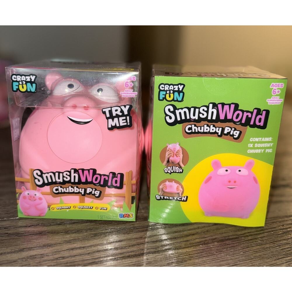 Smush World Chubby Pig Squishy Viral Sensory Stress Relief Fidget Toy by RMS New